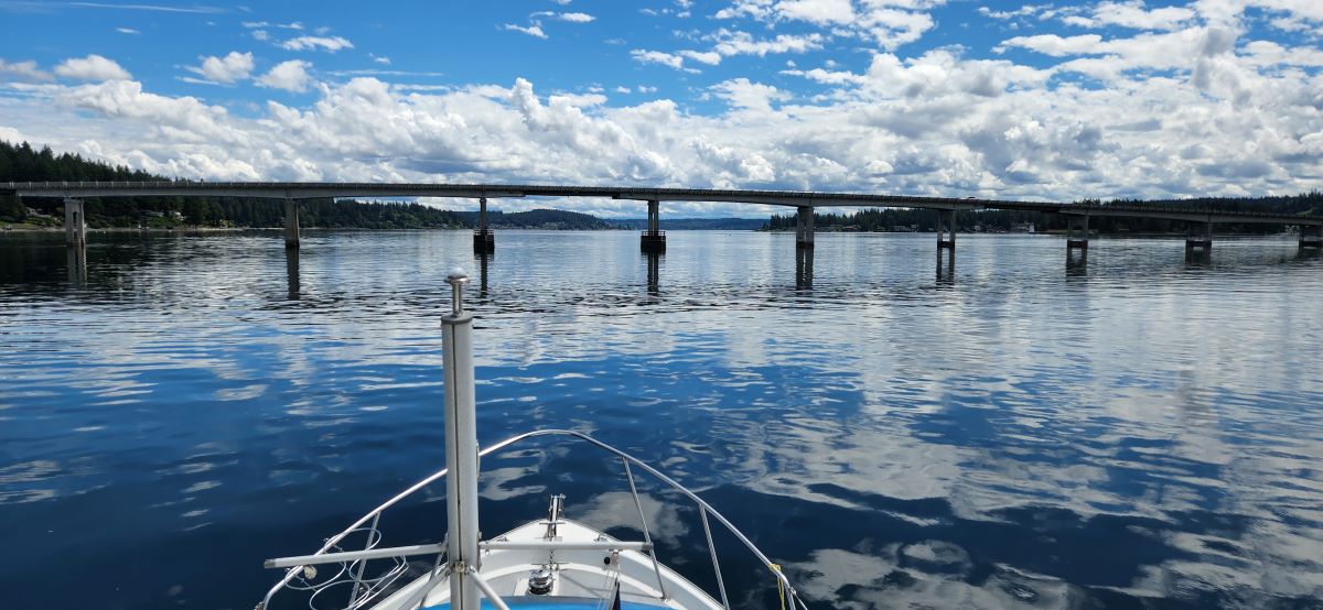 Approaching Fox Island Bridge